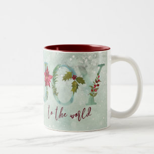 Caneca De Café Em Dois Tons Alegria-se com o Natal do mundo
