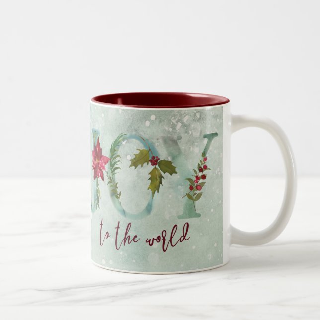 Caneca De Café Em Dois Tons Alegria-se com o Natal do mundo (Direita)