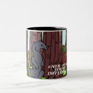 Caneca De Café Em Dois Tons alerta da doninhas