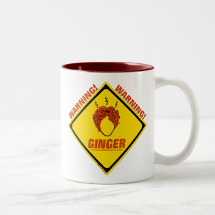 Caneca De Café Em Dois Tons Alerta do gengibre!