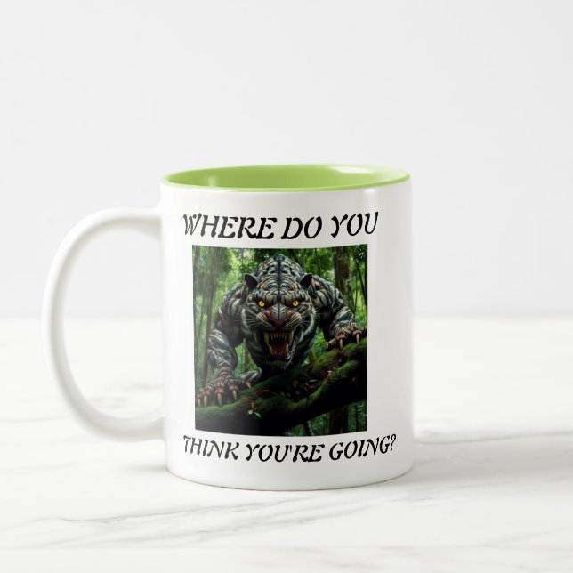 Caneca De Café Em Dois Tons Alerta do Predador (Esquerda)