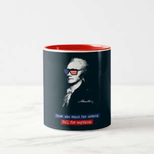 Caneca De Café Em Dois Tons Alexander Hamilton aqueles que representam nada