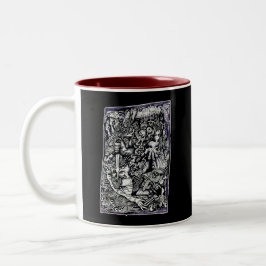 Caneca De Café Em Dois Tons Alfa Warrior, por Brian Benson, Desenho de Tinta
