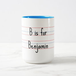 Caneca De Café Em Dois Tons Alfabeto | Escola Personalizada para Meninos e Men