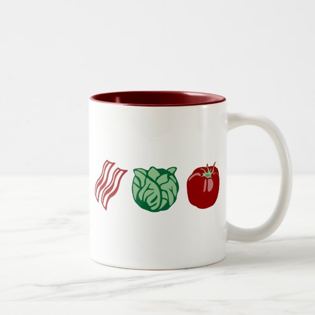 Caneca De Café Em Dois Tons Alface do bacon & tomate - o BLT! (Direita)
