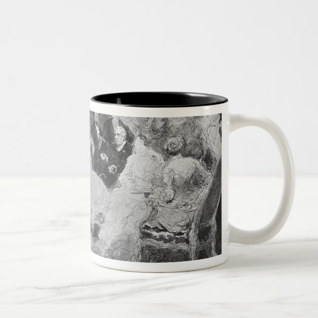 Caneca De Café Em Dois Tons Alfred de Musset Eugene Delacroix (Direita)