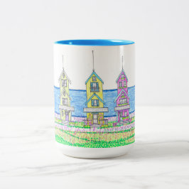 Caneca De Café Em Dois Tons Algodão Praia Trio 2 Tone Mug