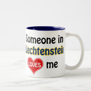 Caneca De Café Em Dois Tons Alguém em Liechtenstein me ama