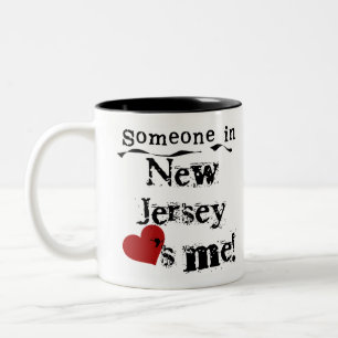 Caneca De Café Em Dois Tons Alguém em New-jersey ama-me