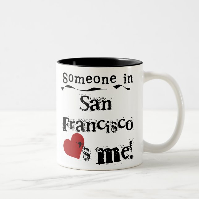 Caneca De Café Em Dois Tons Alguém em San Francisco (Direita)