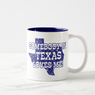 Caneca De Café Em Dois Tons Alguém em Texas ama-me