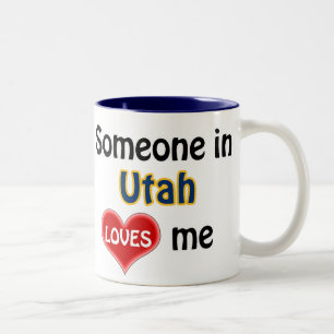 Caneca De Café Em Dois Tons Alguém em Utah me ama