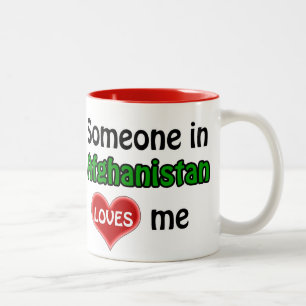 Caneca De Café Em Dois Tons Alguém no Afeganistão me ama