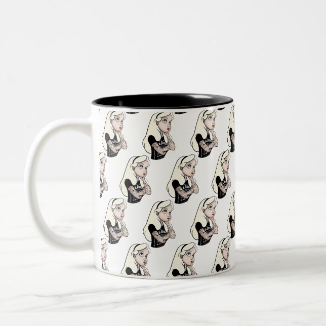 Caneca De Café Em Dois Tons Alice (Esquerda)