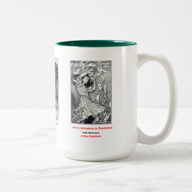 Caneca De Café Em Dois Tons Alice in Wonderland , Arthur Rackham (Direita)