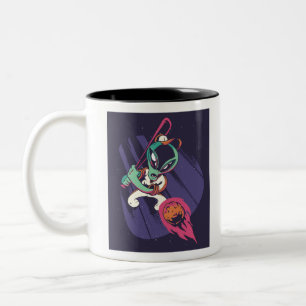 Caneca De Café Em Dois Tons Alienígena Baseball
