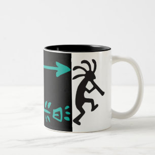 Caneca De Café Em Dois Tons Alienígena ou forma de vida Deserto Kokopelli Café