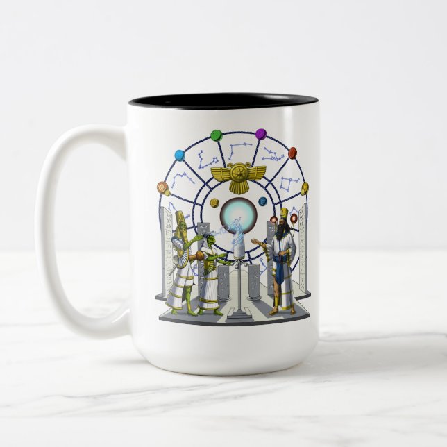 Caneca De Café Em Dois Tons Aliens Anunnaki (Esquerda)