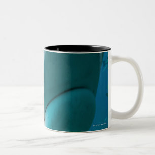 Caneca De Café Em Dois Tons Alimentação do tubarão do tubarão de tigre