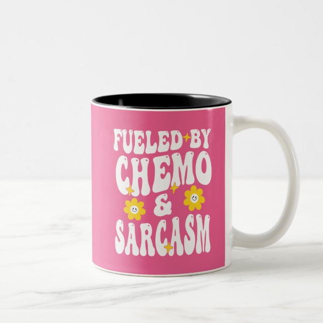 Caneca De Café Em Dois Tons Alimentado pela Chemo e pela Sarcasm Funny Chemote (Direita)