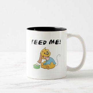Caneca De Café Em Dois Tons Alimente-me Camisetas e presentes