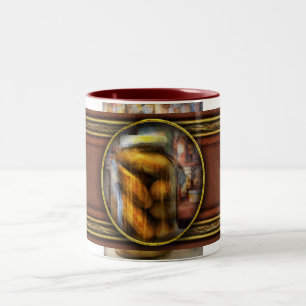 Caneca De Café Em Dois Tons Alimentos - Legume - Um pote de picles