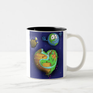 Caneca De Café Em Dois Tons Alma CVR do planeta do copo de café,