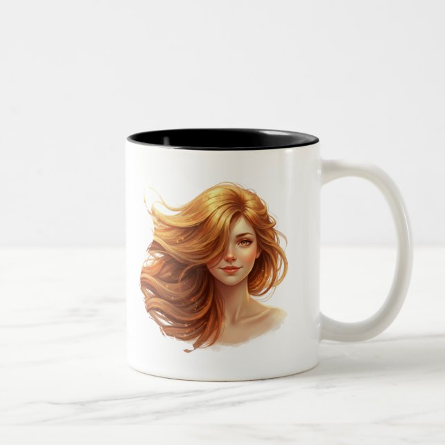 Caneca De Café Em Dois Tons Alma de Outono | Coleção Sazonal Beleza Atemporal (Direita)