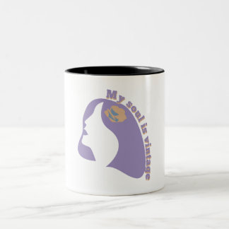 Caneca De Café Em Dois Tons alma vintage