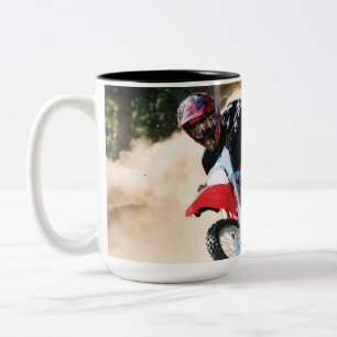 Caneca De Café Em Dois Tons Almofada de motocross