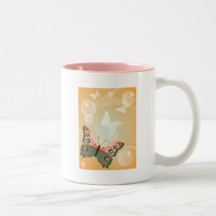 Caneca De Café Em Dois Tons Aloha Havaiano Borboleta Casamento Amor Arte Desti