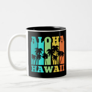 Caneca De Café Em Dois Tons Aloha Hawaii