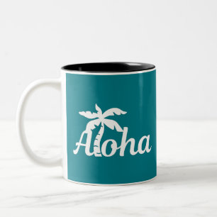 Caneca De Café Em Dois Tons Aloha Hawaii