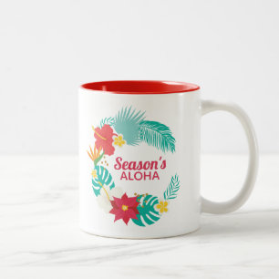 Caneca De Café Em Dois Tons Aloha Hawaiian da temporada