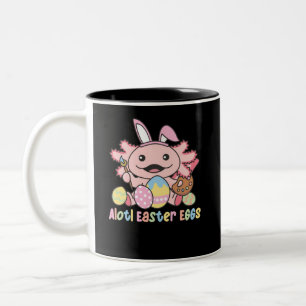Caneca De Café Em Dois Tons Alotl Ovos De Páscoa Páscoa Axolotl Com Candeeiro