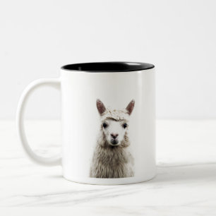 Caneca De Café Em Dois Tons Alpaca branca