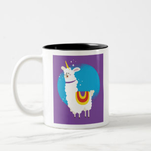 Caneca De Café Em Dois Tons Alpaca Unicorn