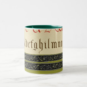 Caneca De Café Em Dois Tons Alphabet Mug
