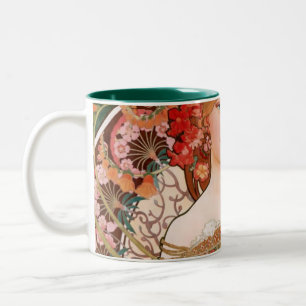 Caneca De Café Em Dois Tons Alphonse Mucha F. Champenois