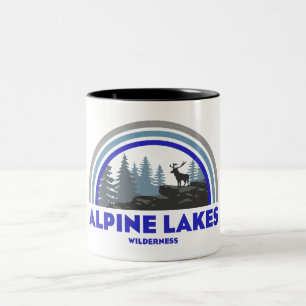 Caneca De Café Em Dois Tons Alpine Lakes Wilderness Washington Veado Arco-íris