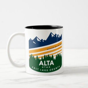 Caneca De Café Em Dois Tons Alta Utah Montanhas Wasatch