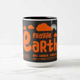 Caneca De Café Em Dois Tons Alterações climáticas | Poluição por carbono | Açã