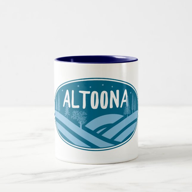 Caneca De Café Em Dois Tons Altoona Pensilvânia ao ar livre (Centro)