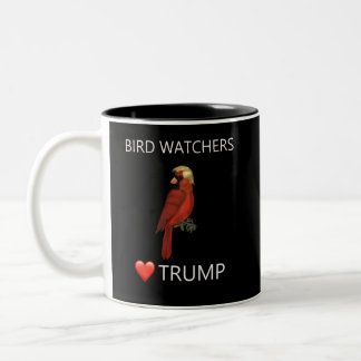 Caneca De Café Em Dois Tons Ama Trump de Observadores de Aves