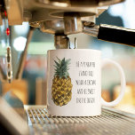 Caneca De Café Em Dois Tons Amacião de Aquarela Moderna e Cota Engraçada Posit<br><div class="desc">Amacião de Aquarela Moderna e Cota Engraçada Positiva</div>