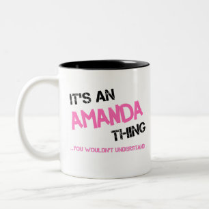 Caneca De Café Em Dois Tons Amanda coisa que você não entenderia novidade