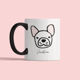 Caneca De Café Em Dois Tons Amante de Cachorro Fofo Mãe de Cachorro Pai de Cac