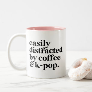 Caneca De Café Em Dois Tons Amante de K-pop