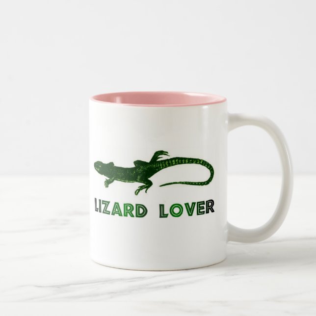 Caneca De Café Em Dois Tons Amante do lagarto (Direita)