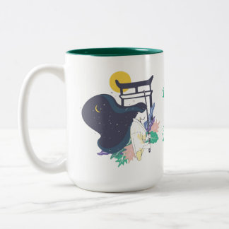 Caneca De Café Em Dois Tons Amantes da Imagem de Arte Japonesa Café Mug